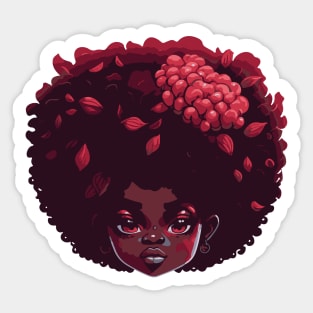 Cute black girl Sticker